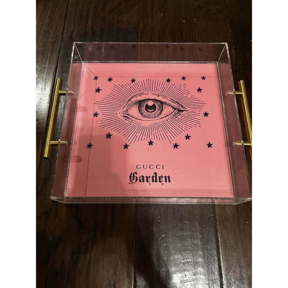Tart By Taylor Large Handle Acrylic Tray Eye Pink Stars